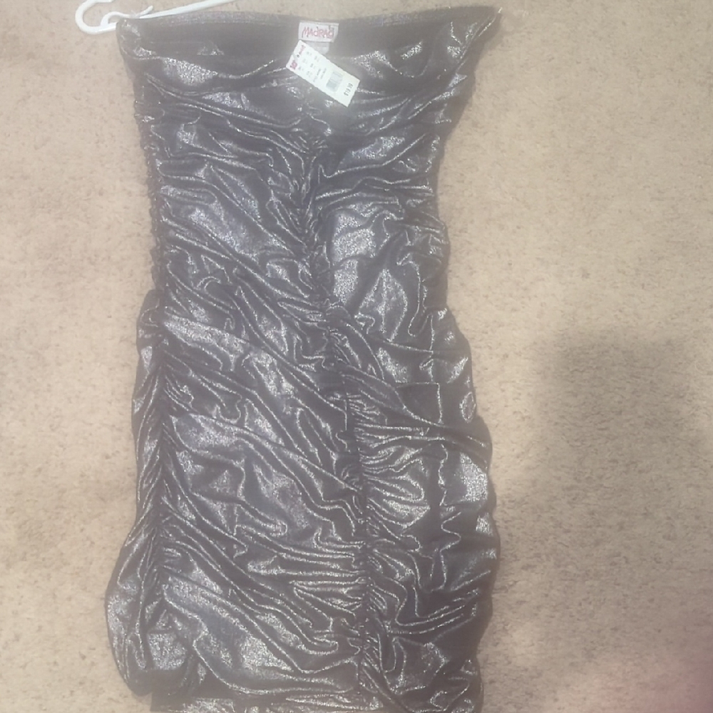 Elegant Black and Silver Women's Dress